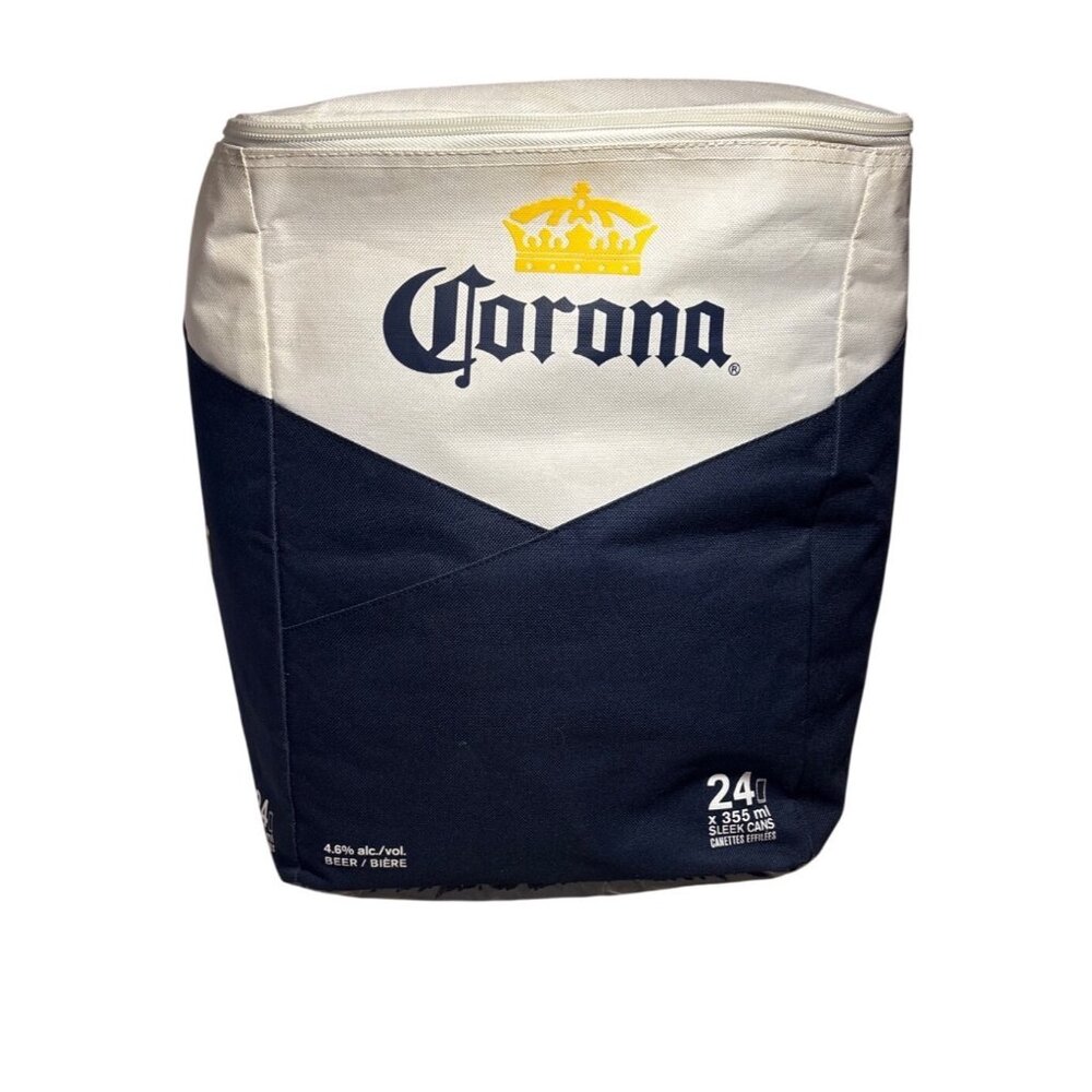 Corona Beer Backpack Cooler Navy White Insulated Holds 24 Cans Adjustable Straps